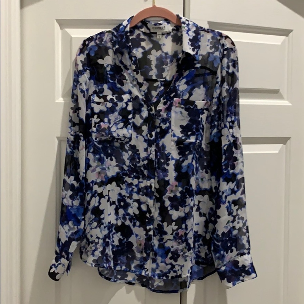Button-down blouse